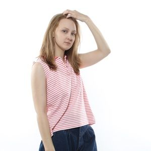 Orange and White Vintage Top